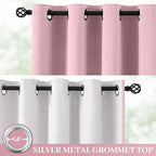 Yakamok 100% Blackout Curtain Panels 84 inches Cold and Light Blocking Drapes - Image 2