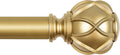 KAMANINA Curtain Rods for Windows 66 to 120 Inch, 7/8 Inch Gold Heavy Duty by KAMANINA