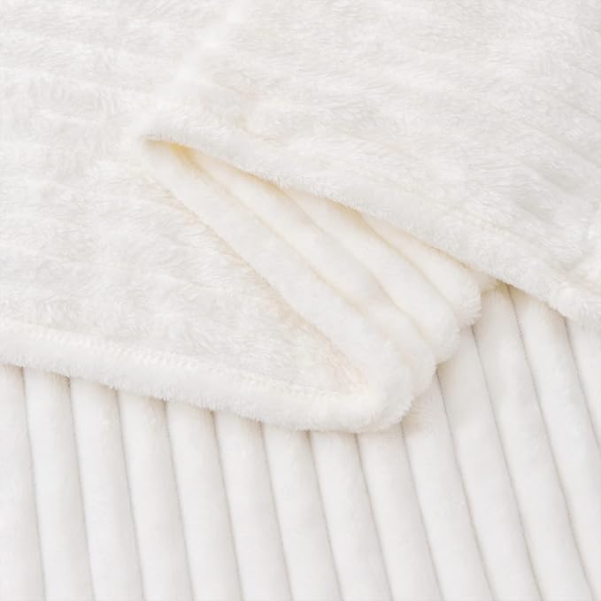 BEDELITE Fleece Blanket Queen Size – 3D Ribbed Jacquard Soft and Warm - Image 7