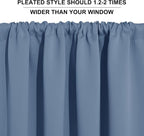 RYB HOME Half Curtain Tiers 36 inch Length, Rod Pocket Summer Heat Blocking - Image 5