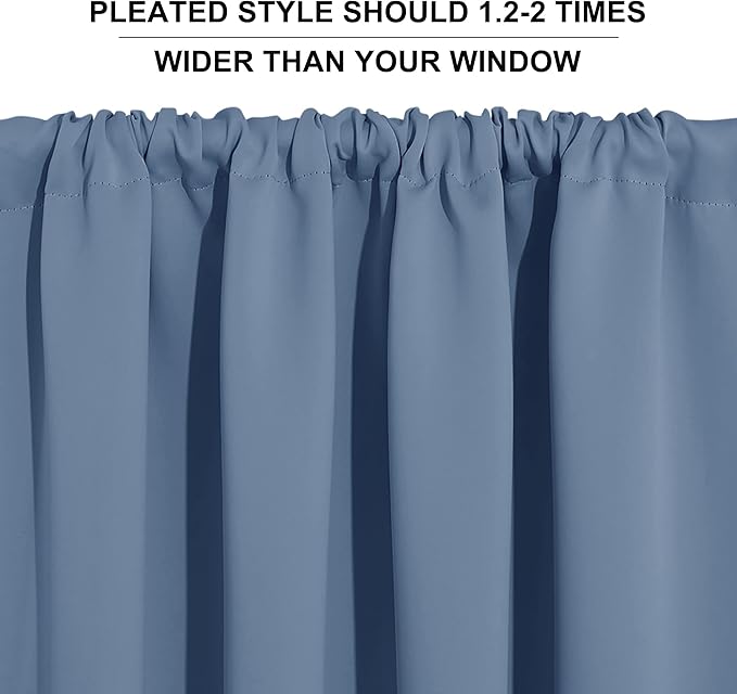 RYB HOME Cafe Blackout Curtains 24 inch Length, RV Curtains - Image 3