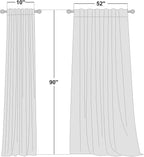 NICETOWN Linen Cream Curtains 90 inches Long, Rod Pocket & Back Tab Flax Linen - Image 8
