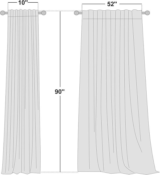NICETOWN Linen Cream Curtains 90 inches Long, Rod Pocket & Back Tab Flax Linen - Image 8