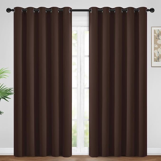 Yakamok Blackout Curtains for Bedroom 2 Panels Set 84 Inch Length Thermal by Yakamok