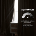 MIULEE Taupe Velvet Curtains 108 inches - Image 5