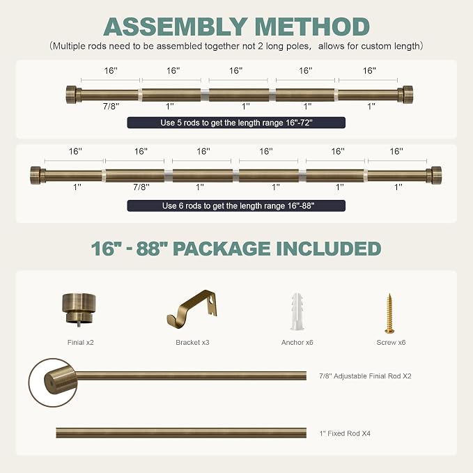 Lootkell Antique Bronze Curtain Rods - Image 9