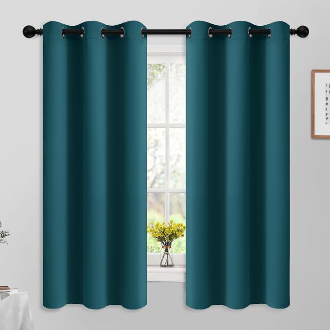 Yakamok Blackout Curtains for Bedroom 2 Panels Set 63 Inch Length Thermal by Yakamok