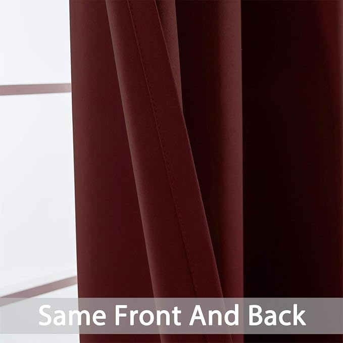 Yakamok Blackout Curtains for Bedroom, Thermal Insulated Blackout Window - Image 6