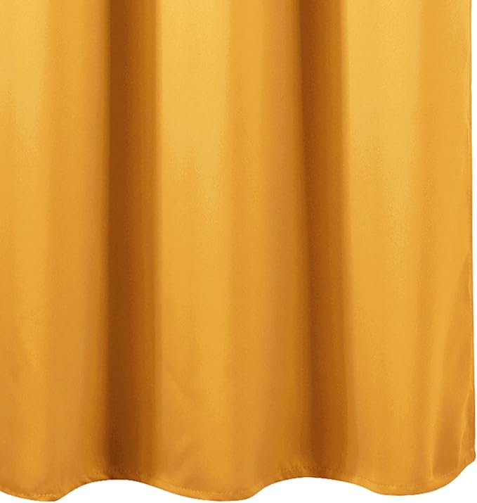 LEMOMO Blackout Curtains 66 x 72 Inch Long Yellow Curtains Set of 2 Panels Room - Image 8