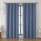 Simplebrand Ava Denim Blackout Curtains by Simplebrand
