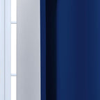 Yakamok Greyish White and Royal Blue Ombre Curtains, Light Blocking Curtains - Image 6
