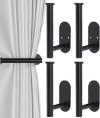 4pcs Curtain Holdbacks, Screw-in Curtain Tiebacks Curtain Tie Backs Curtain by Hoousuper