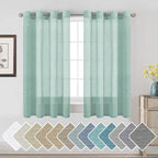 H.VERSAILTEX Linen Curtains Nickel Grommet Natural Linen Semi-Sheer Curtains 2 by HVERSAILTEX