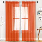 SpaceDresser Sheer Voile Window Treatment Rod Pocket Curtain Panels by SpaceDresser