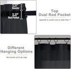 Extra Long Sheer Black Curtains - Image 4