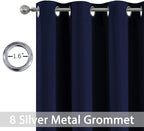 Yakamok Navy Blackout Curtains for Bedroom Window Treatment Boys Girls Kids - Image 2