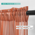MIULEE Short Sheer Curtains 36 Inch Length - Image 2