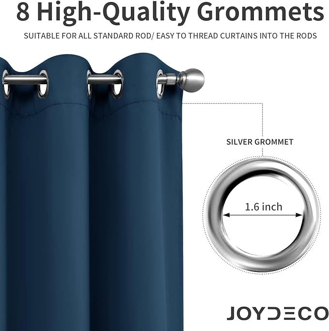 Joydeco Blackout Curtains 120 Inch Length 2 Panels Set, Thermal Insulated Long - Image 5