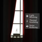 Estelar Textiler Black and Red Blackout Curtains, 100% Ombre Blackout Curtains - Image 3