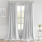 MIULEE Back Tab Light Blocking Curtains 120 Inch Long 2 Panels Set - Image 9