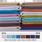 Yakamok Light Beige Curtains for Bedroom, Thermal Insulated Room Darkening - Image 2