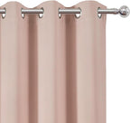 LEMOMO Blush Blackout Curtains/38 x 54 Inch/Set of Two Panels Grommet Living - Image 6