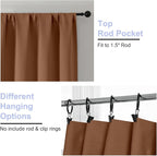Simplebrand Ava Sun Baked Short 36 Inches Blackout Curtain 2 Panels Set - Image 3
