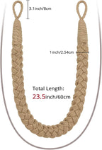 NICEEC 4 Pack Natural Cotton Rope Curtain Tiebacks Elegant Boho Style - Image 3