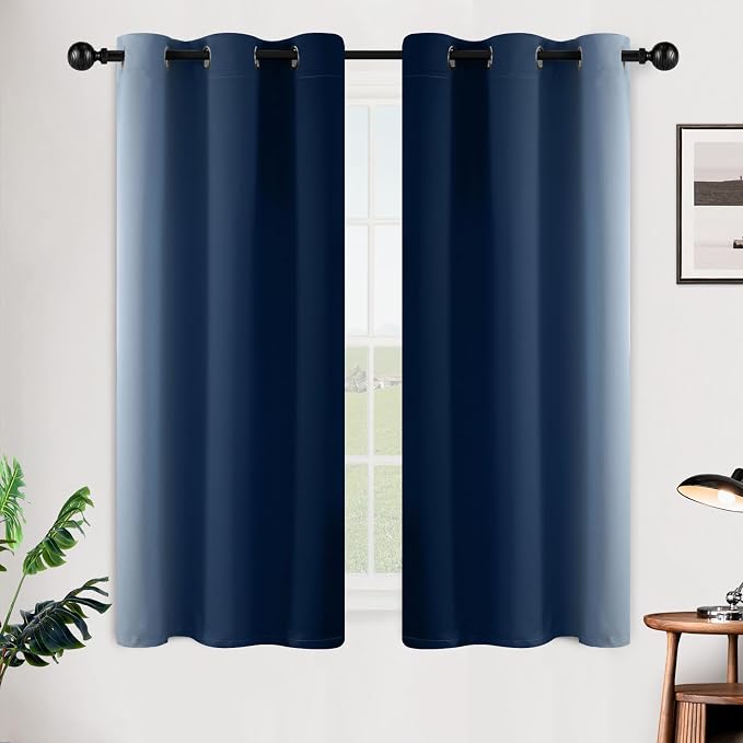 SimpleHome Ombre Room Darkening Curtains 54 inches Length - Image 2