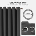 Joydeco Blackout Door Curtain for Doorway Privacy 90 Inches Long, Grommet - Image 9