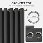 Joydeco Blackout Patio Sliding Door Curtains 84 Inches Long, Grommet Privacy - Image 9