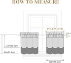 HOMEIDEAS Halloween Non-See-Through Black Privacy Sheer Kitchen Curtains - Image 9