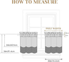 HOMEIDEAS Non-See-Through Cream Yellow Privacy Sheer Kitchen Curtains, 30 X 36 - Image 9