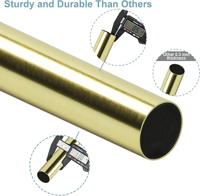 Byondeth Curtain Rods for Windows 16 to 200 Inches Adjustable Length 1 Inch - Image 8