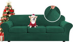 H.VERSAILTEX Modern Velvet Plush 4 Piece High Stretch Sofa Slipcover Furniture by HVERSAILTEX