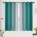 SimpleHome Ombre Room Darkening Curtains 45 inches Length by SimpleHome