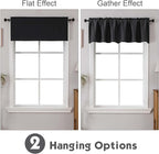 Chyhomenyc Black Valances for Window, Room Darkening Short Curtains for Kitchen - Image 2