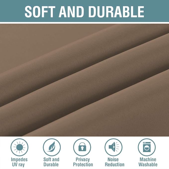 H.VERSAILTEX Blackout Patio Curtains 100 x 108 Inches - Image 4
