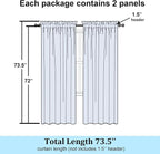 Simplebrand Lime Sheer Curtains 72 Inches Long 2 Panels - Image 8