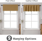 Chyhomenyc Gold Valances for Window, Room Darkening Short Curtains for Kitchen - Image 2