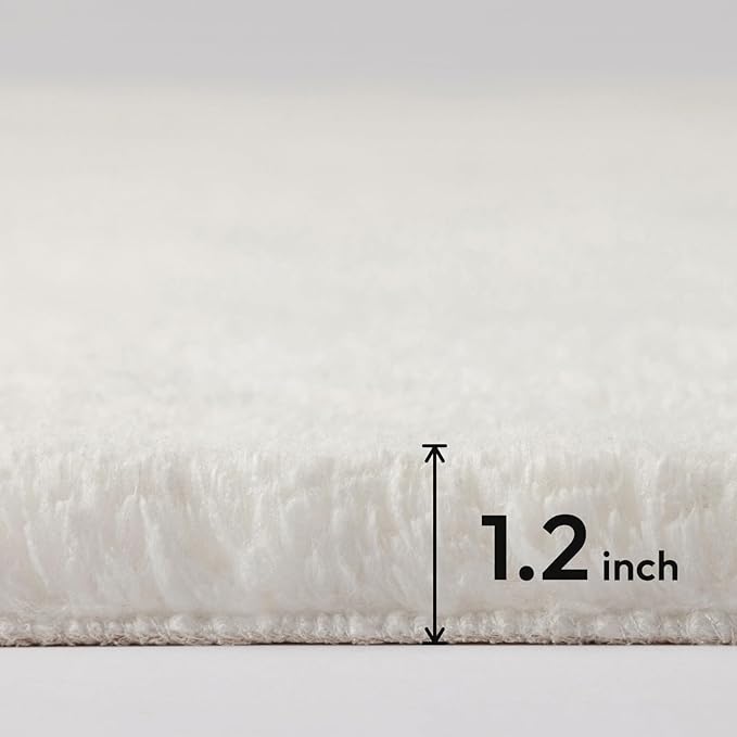 Ashler Faux Fur Rug, Upgraded Soft Faux Rabbit Fur White Area Rugs, 2 x 3 Feet - Image 3