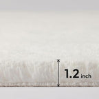 Ashler Faux Fur Rug, Ultra Soft Faux Rabbit Fur, 3 x 3 Feet Round, Machine - Image 2