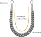 NICEEC 2 Pack Natural Cotton Rope Curtain Tiebacks Elegant Boho Style - Image 3
