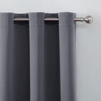 LEMOMO Grey Blackout Curtains 42 x 72 Inch Length/Set of 2 Curtain - Image 7