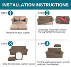 Turquoize 3 Piece Sofa Covers for 2 Cushion Couch Sofa Slipcover Soft Couch - Image 6