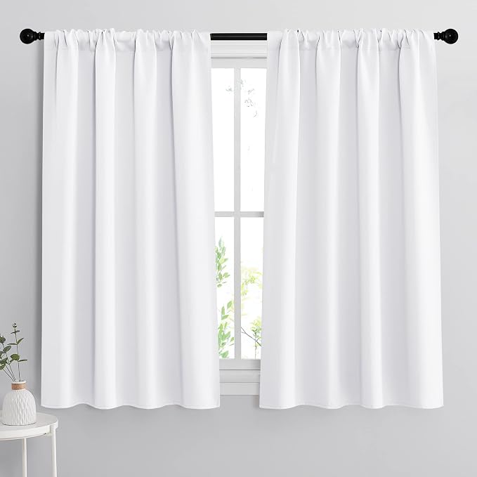 RYB HOME 54 inch Curtains for Living Room, Rod Pocket Thermal Insulated Small by RYBHOME