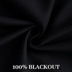 Yakamok 100% Blackout Curtains Black Room Darkening Thermal Insulated Window - Image 6