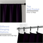 Simplebrand Ava Blackberry Short Blackout Curtains - Image 4
