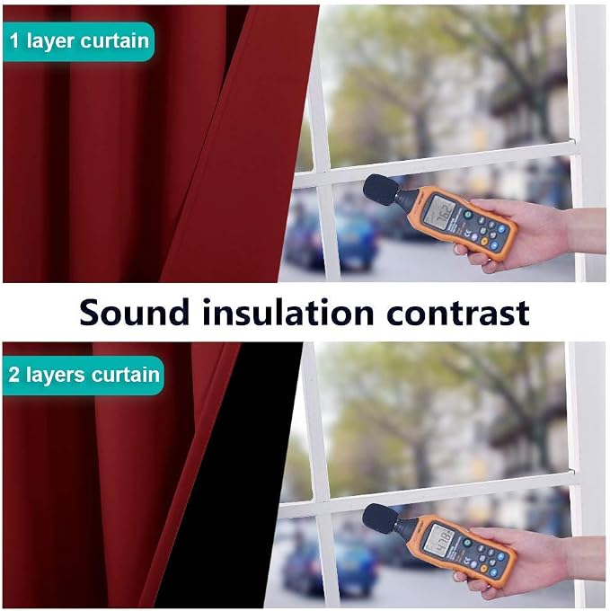 NICETOWN Cold Blocking 100% Blackout Curtains, Durable and Soft Black Lined - Image 4