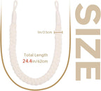 NICEEC 4 Pack Natural Cotton Rope Curtain Tiebacks Elegant Boho Style - Image 3